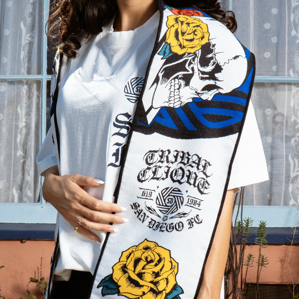 SDFC x Tribal Off White Calaveras Scarf