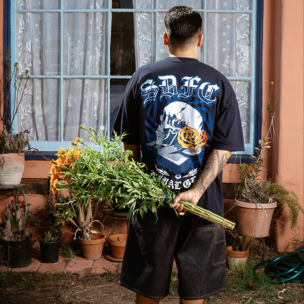 SDFC x Tribal Calaveras Navy Tee