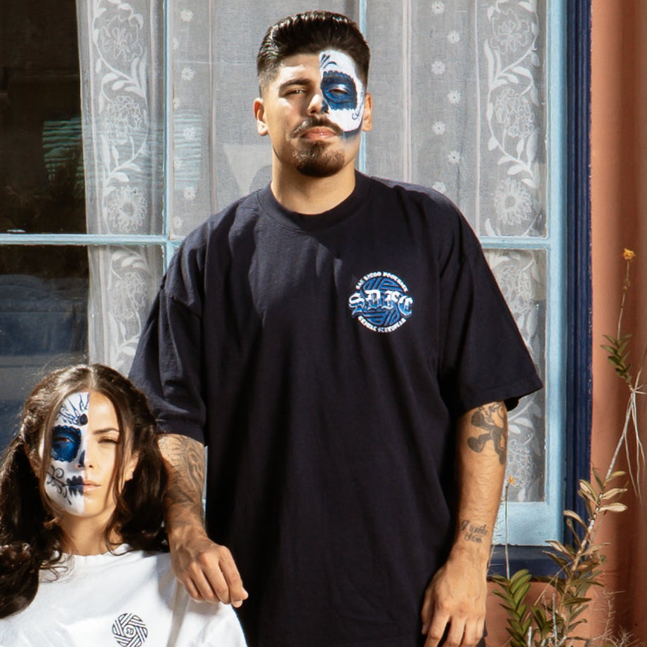 SDFC x Tribal Calaveras Navy Tee