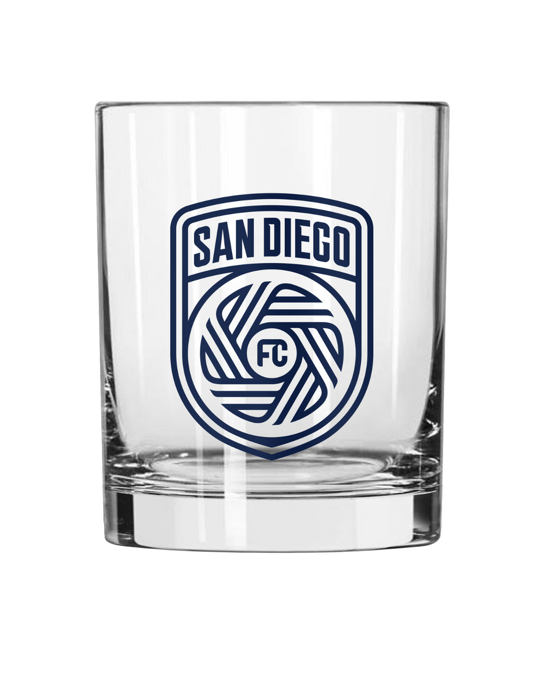 San Diego FC 14oz Crest Rocks Glass