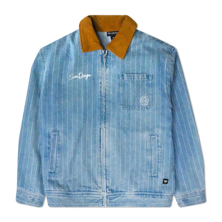 Pinstripe Denim Jacket