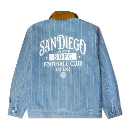 Pinstripe Denim Jacket