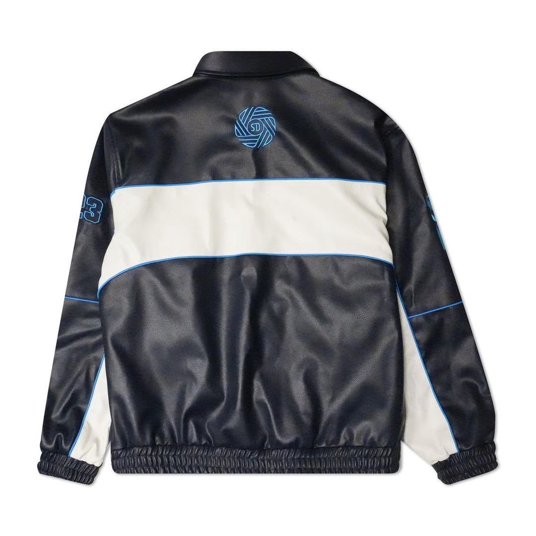 Faux Leather Bomber Jacket