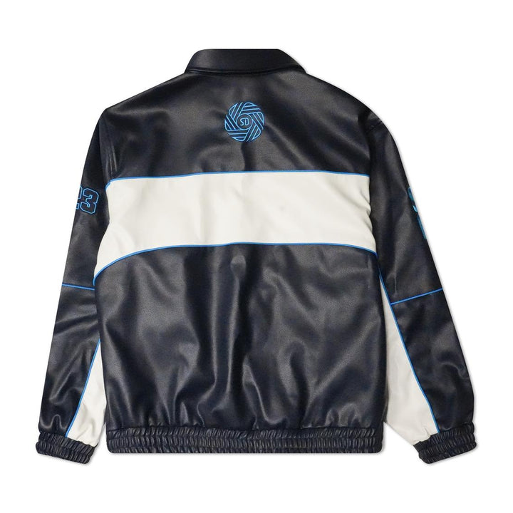 Faux Leather Bomber Jacket