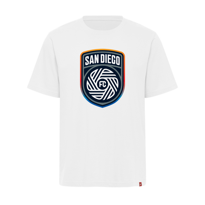 Duke White Full Crest Tee
