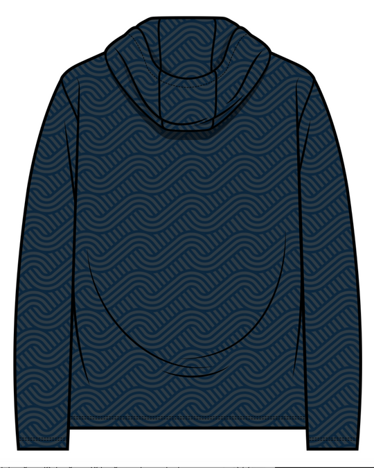 SDS Navy Flow Pattern Hooded LS