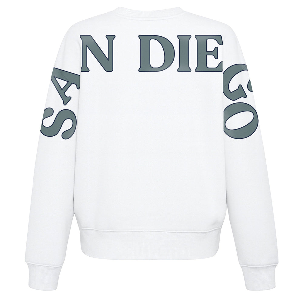 Women's Oversized White Crewneck
