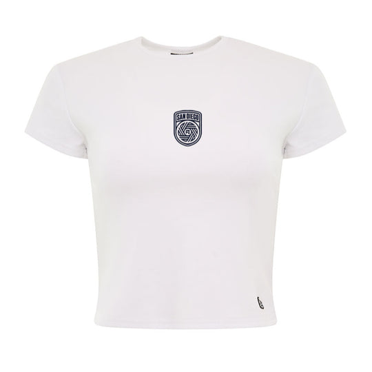 Women's White Baby Tee