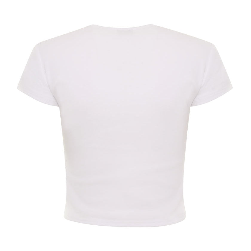 Women's White Baby Tee