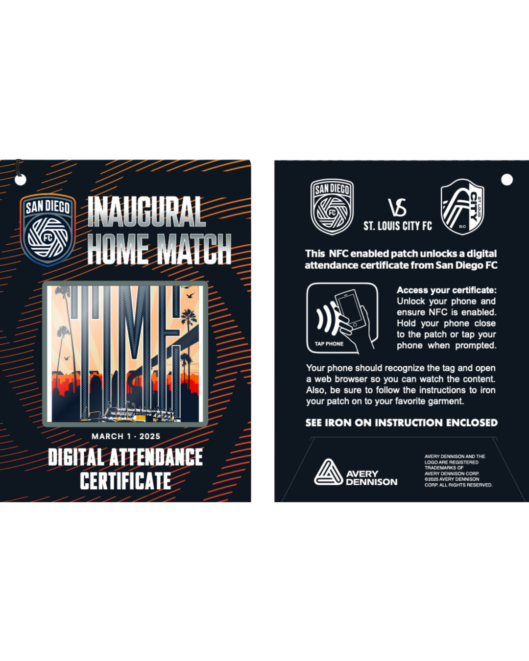 Inaugural Home Match NFC Patch