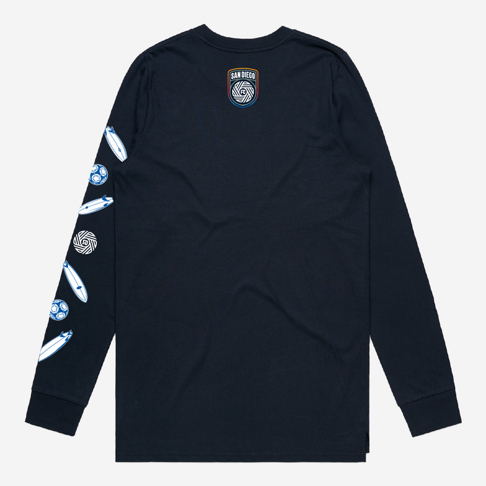 Turf to the Surf Navy Long Sleeve