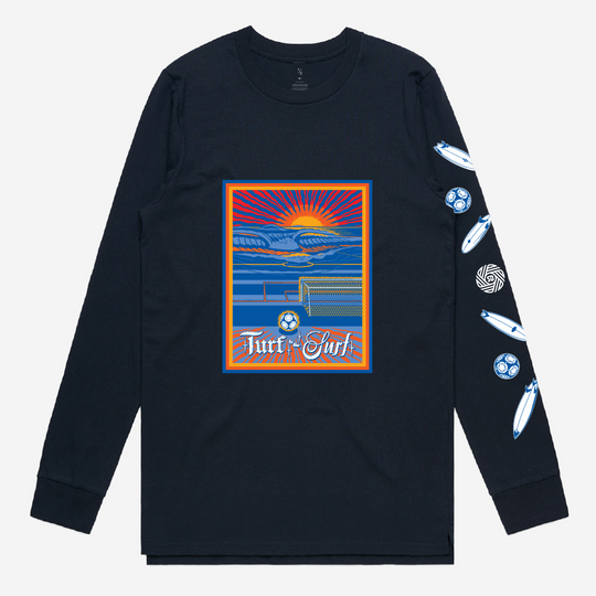 Turf to the Surf Navy Long Sleeve