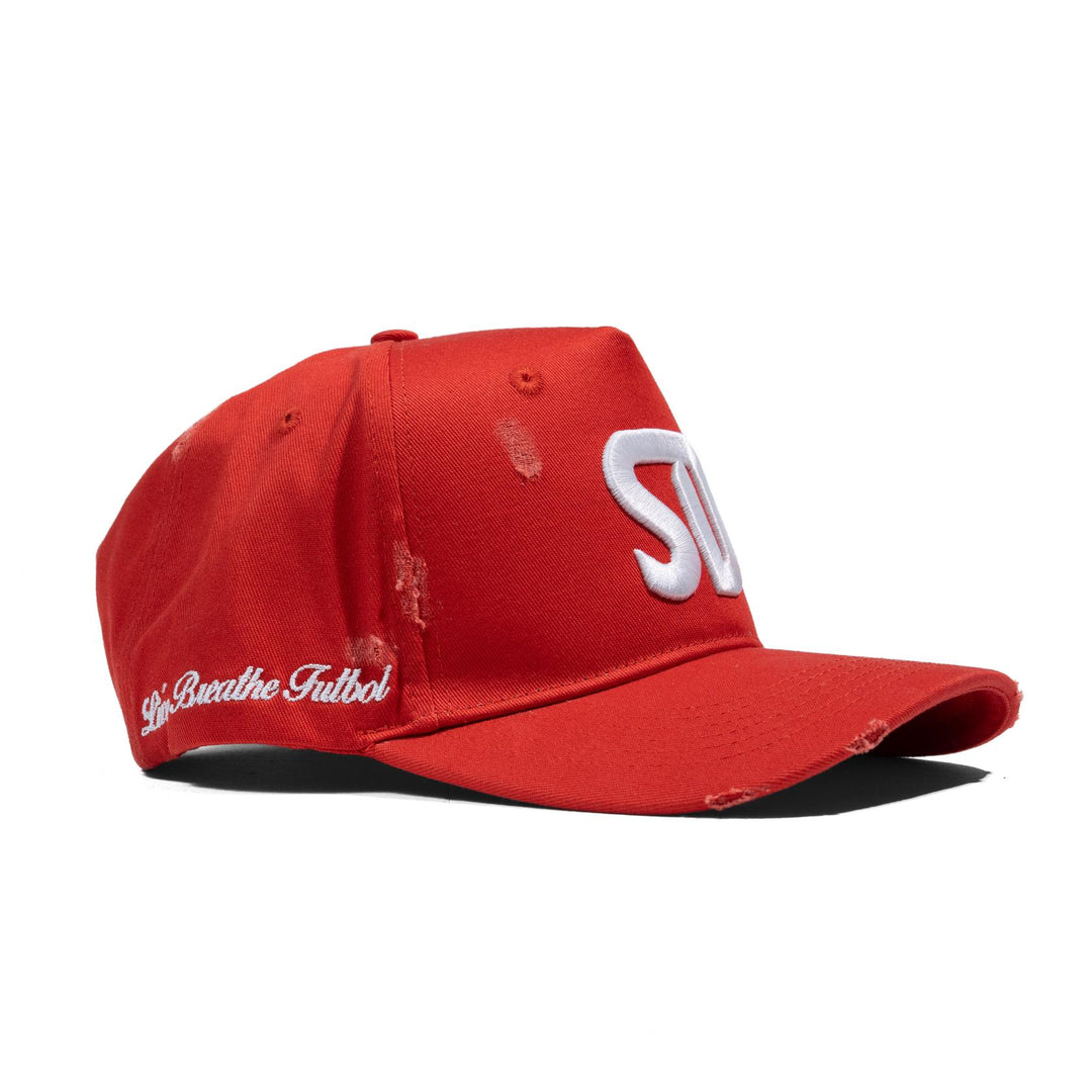 LBF Distressed SD Snapback Red
