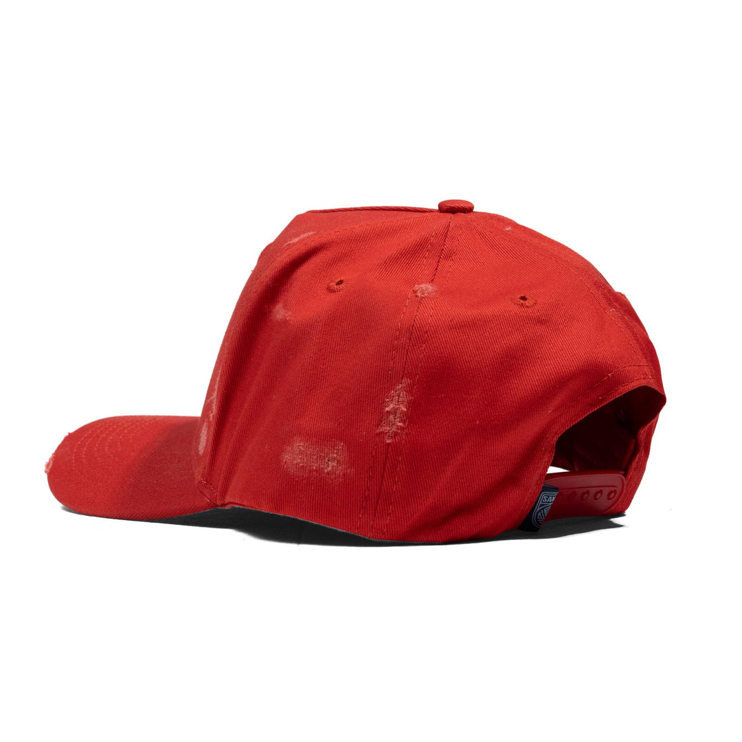 LBF Distressed SD Snapback Red