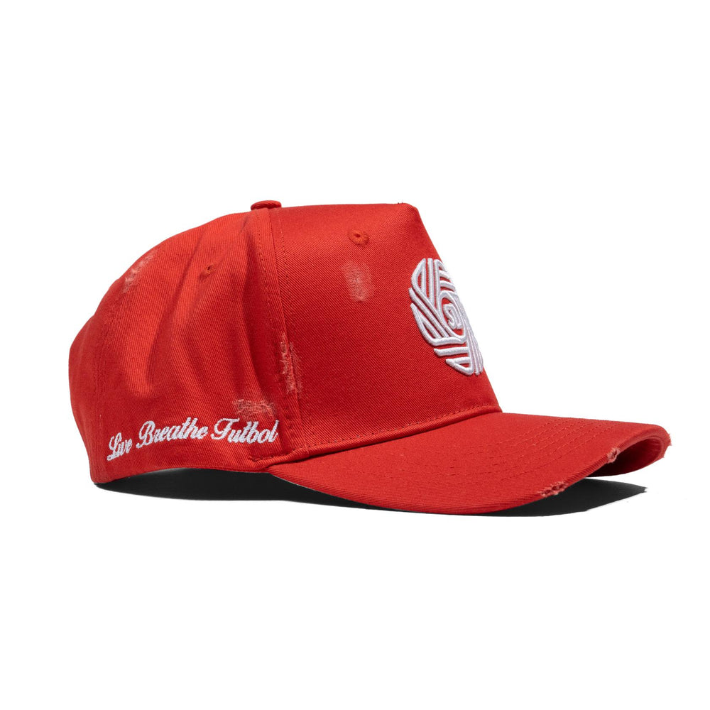LBF Distressed Flow Snapback Red