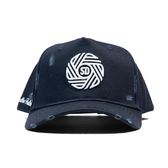 LBF Distressed Flow Snapback Azul
