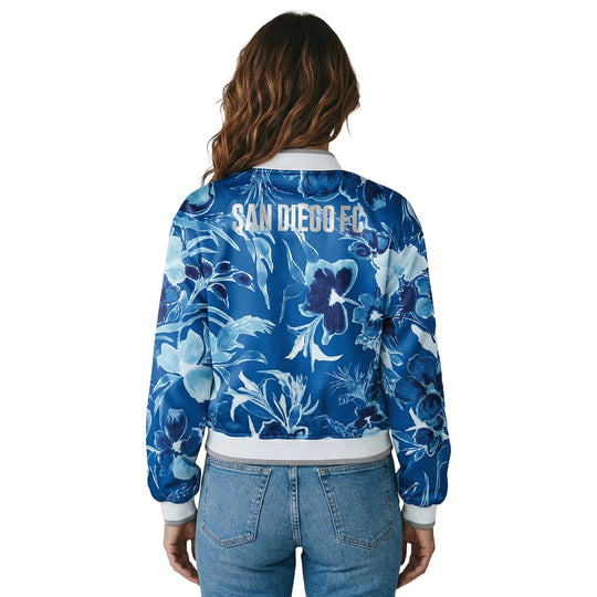 Women's Paisley Floral Bomber Jacket