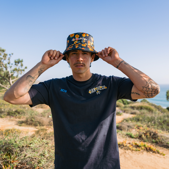 San Diego FC All Over Floral Reversible Bucket