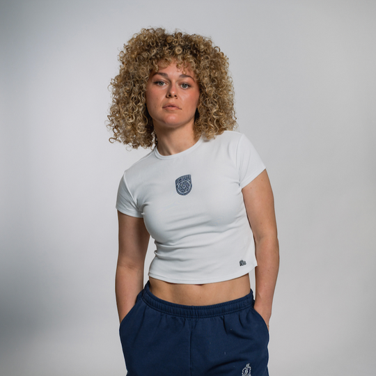 Women's White Baby Tee