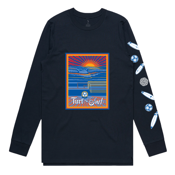 Turf to the Surf Navy Long Sleeve