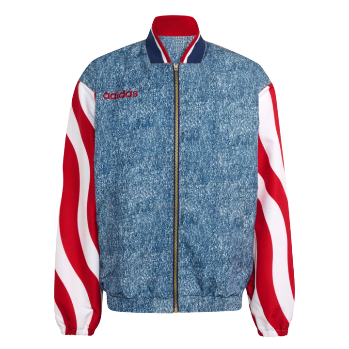 Denim Graphic Track Top