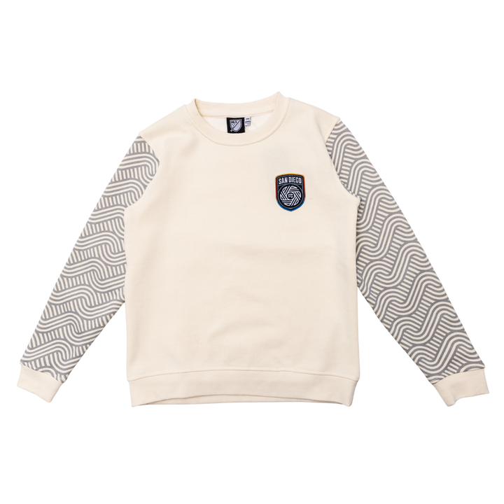 Youth Woven Sleeve Crewneck