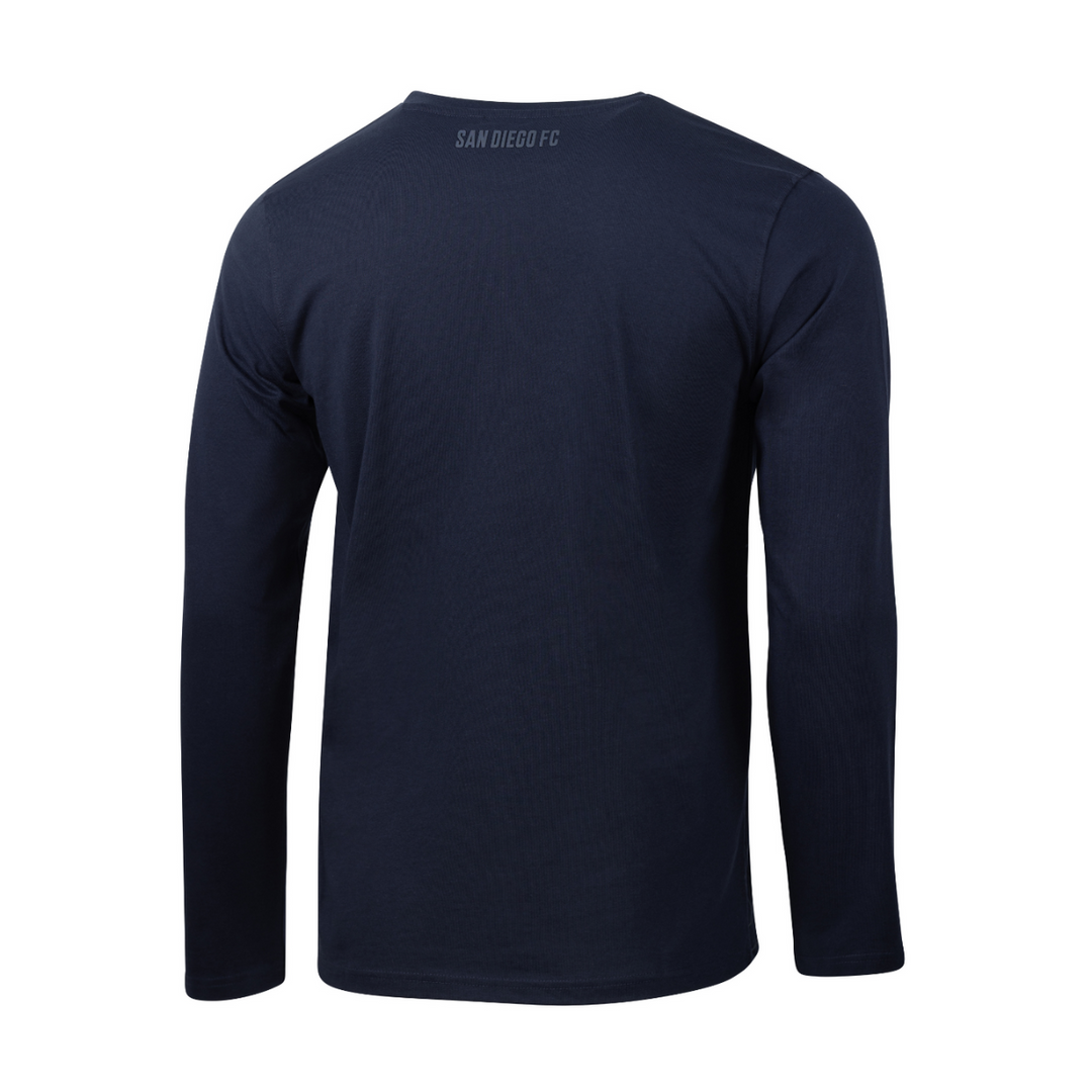 Heavy Relaxed Long Sleeve Navy Flow Tee